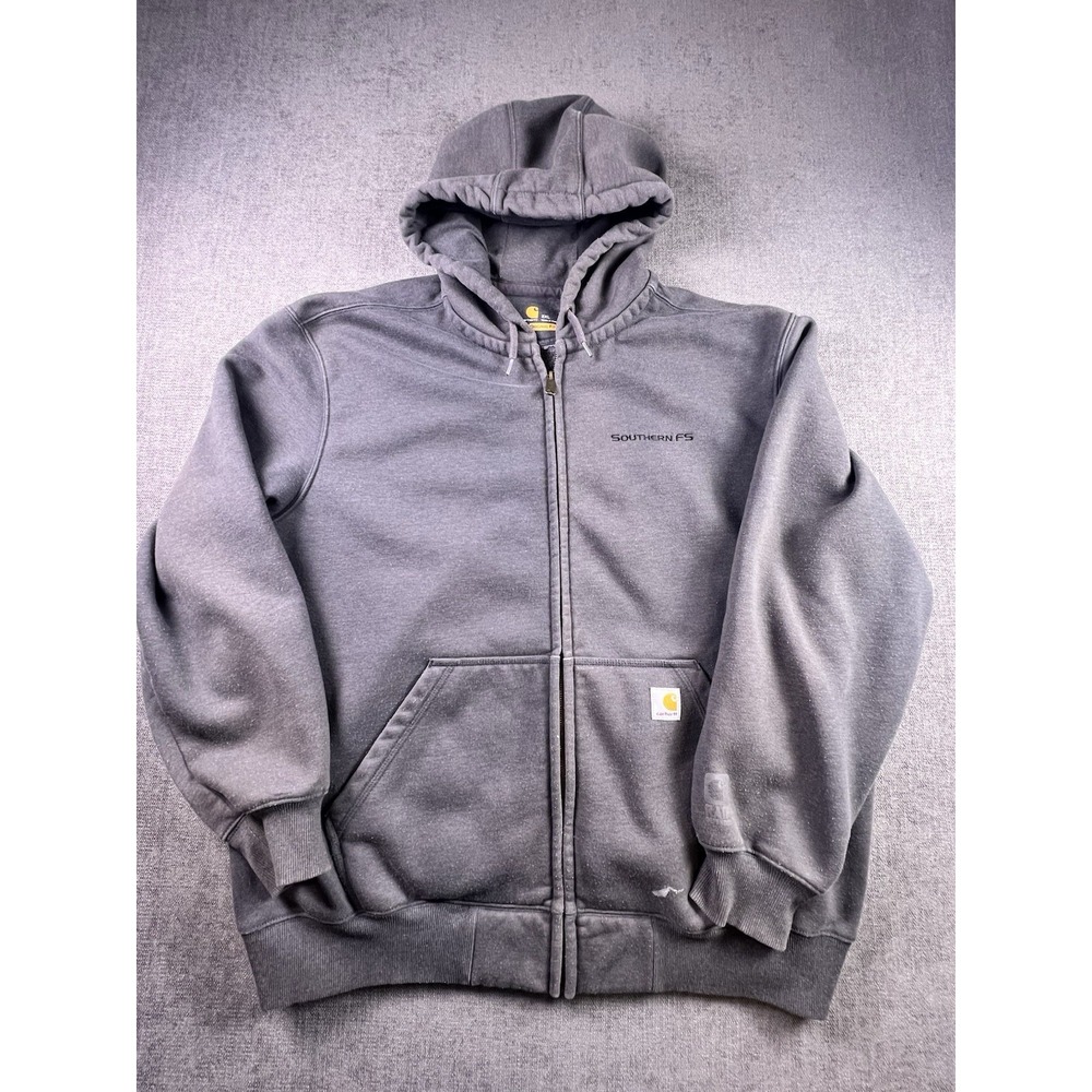 Carhartt Rain Defender Jacket Full Zip Hooded Original Fit Gray Men's Size 2XL